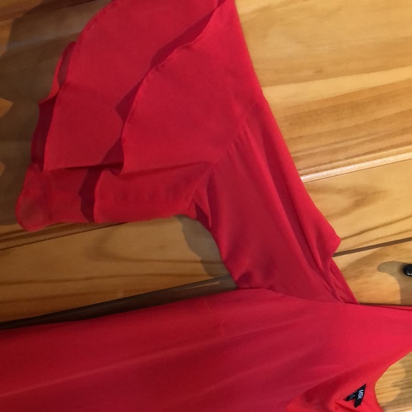 Excellent Condition Cold Shoulder Dress with Sheer 3/4 Bell Sleeves - Picture 4 of 5